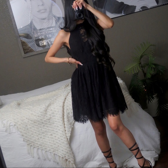 Free People Verushka Lace High Neck Mini Dress - Picture 7 of 13